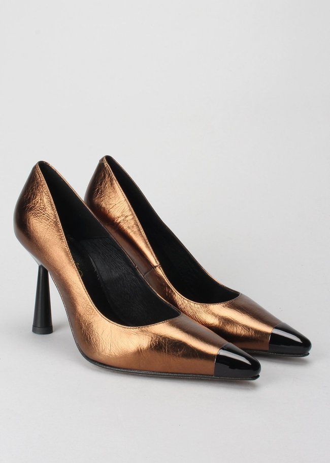 salon tin cobre puntera metal negro