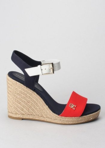 sandalia stripes wedge red...