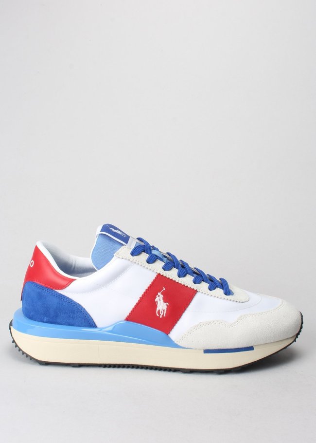 deportiva train 89 white blue red