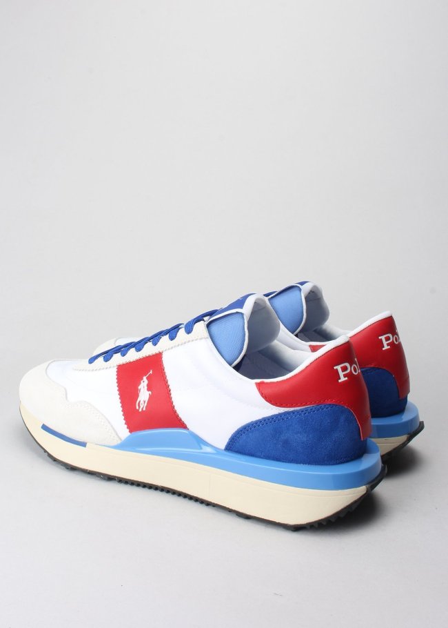 deportiva train 89 white blue red
