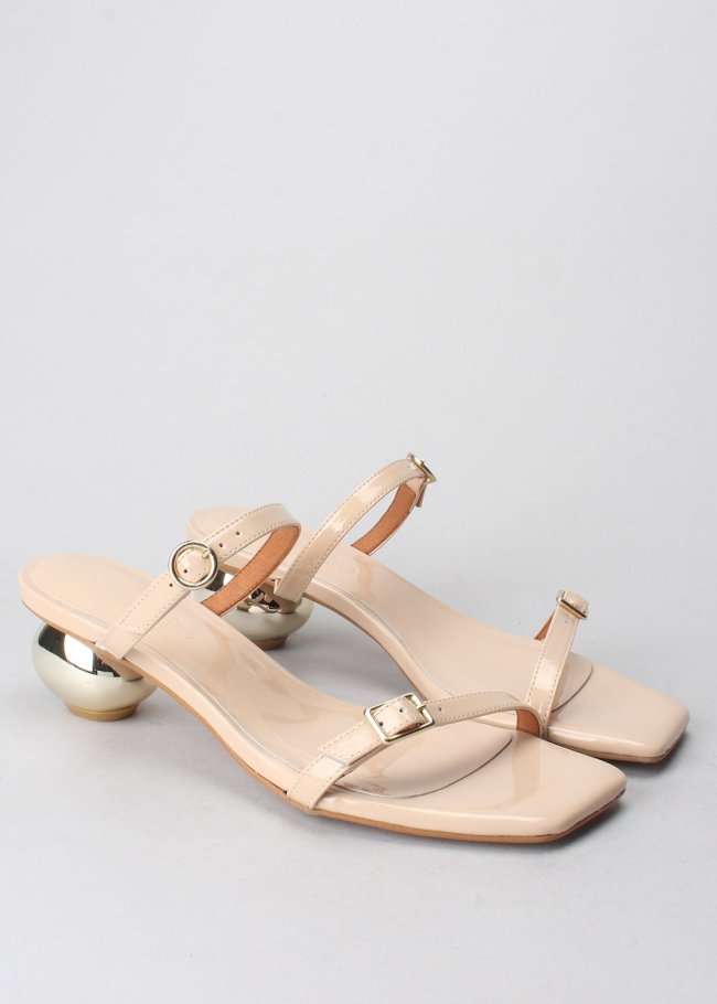 mule hebillas ademuz nude tacon oro