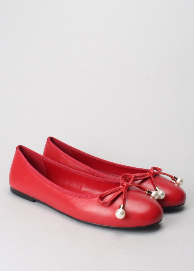 bailarina lazo perla napa rojo