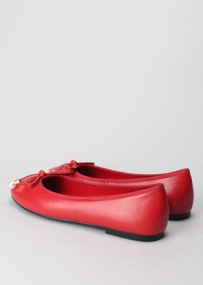 bailarina lazo perla napa rojo