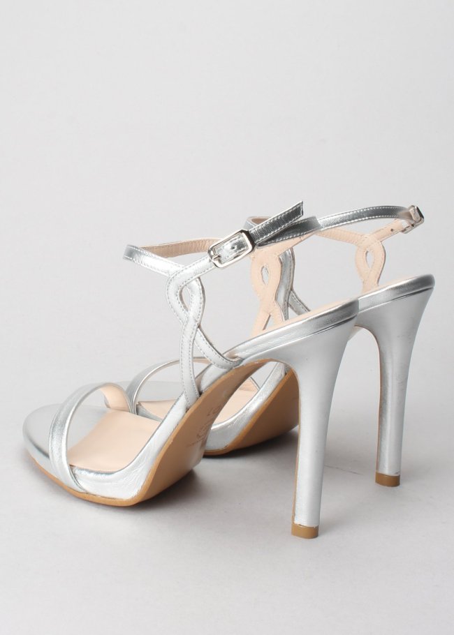 sandalia plateada c112 sol plata