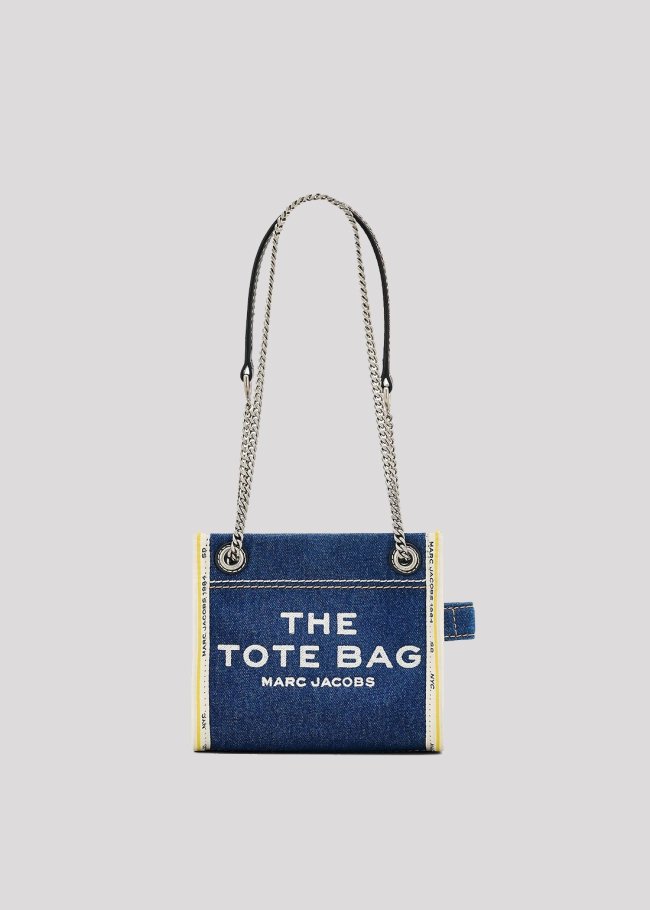 the mini tote bag dark wash 473