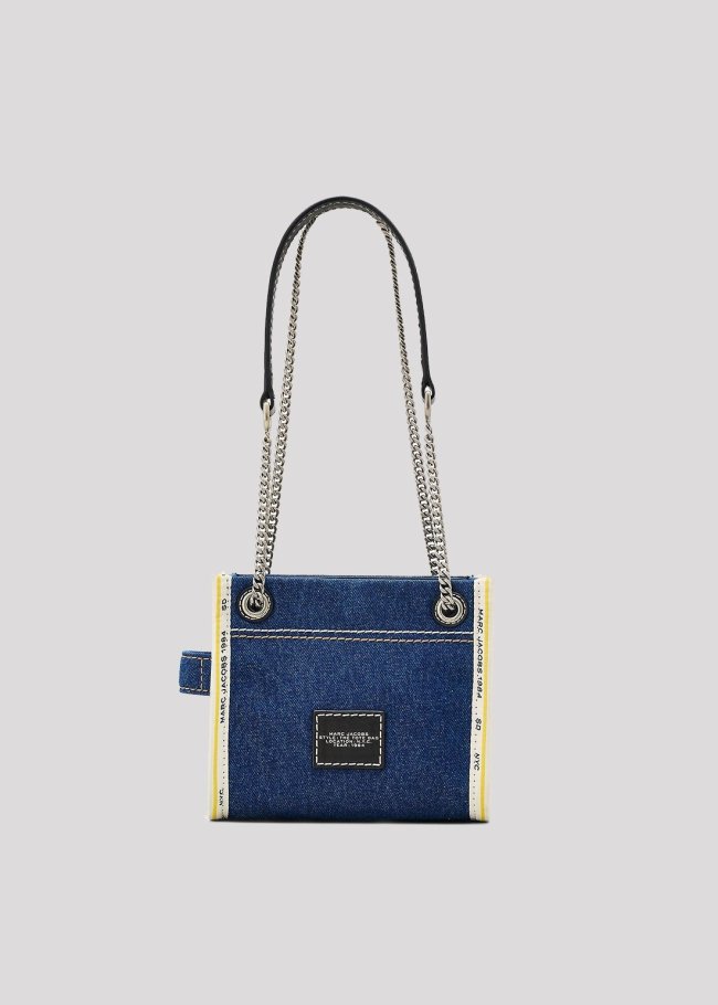 the mini tote bag dark wash 473