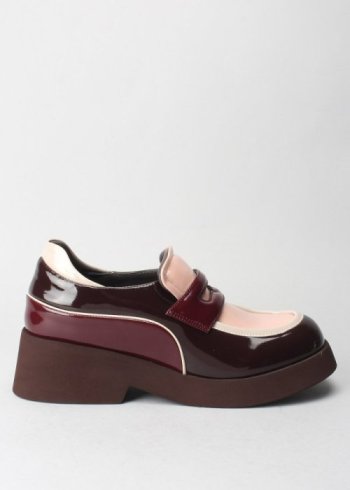 mocasin multi charol burdeos