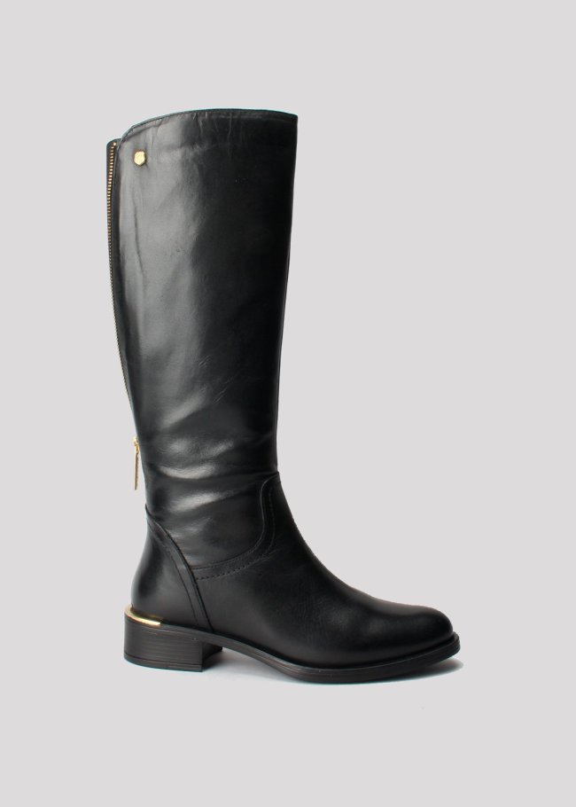 bota piel negro