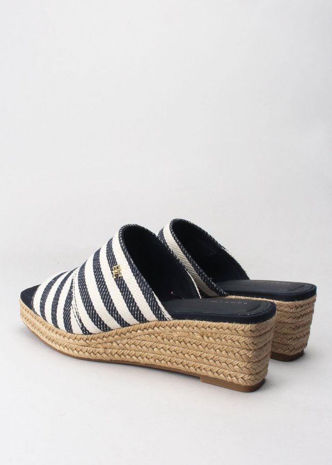 nautical stripe espadrille space blue