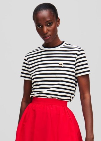 ikon stripe boxy t-shirt negro 2