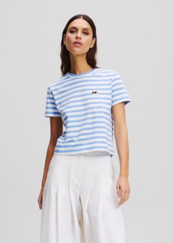 ikon stripe boxy t-shirt azul 2