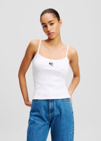 ikon patch tank top blanco