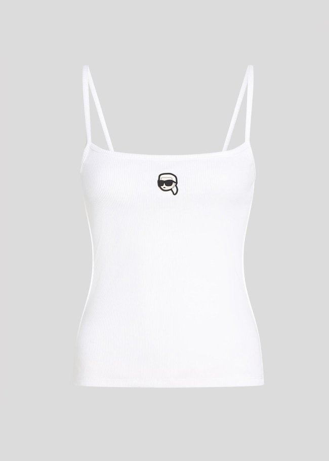 ikon patch tank top blanco