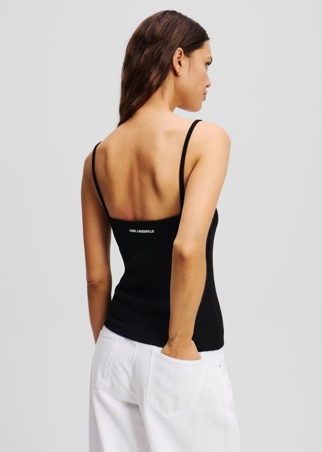 ikon patch tank top negro