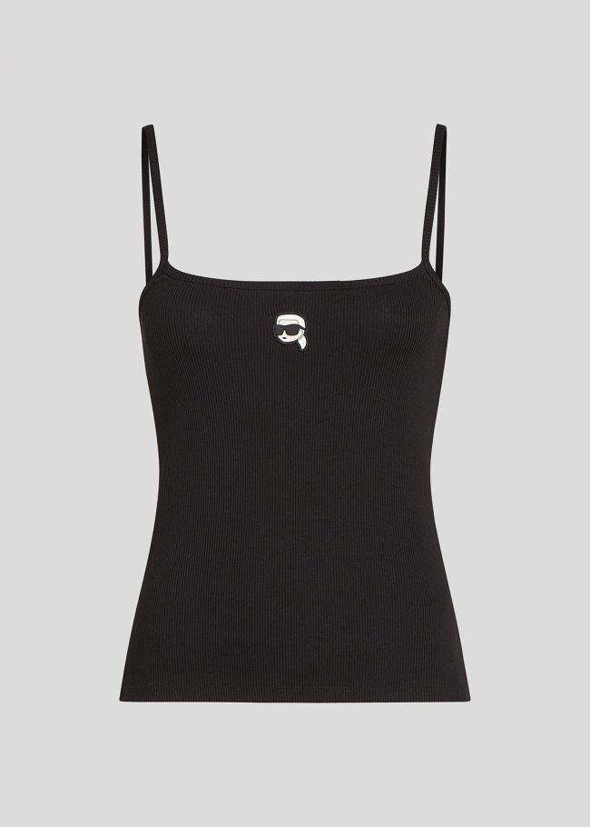 ikon patch tank top negro